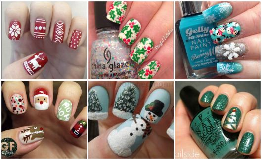 ideias de unhas de natal infantil criativas