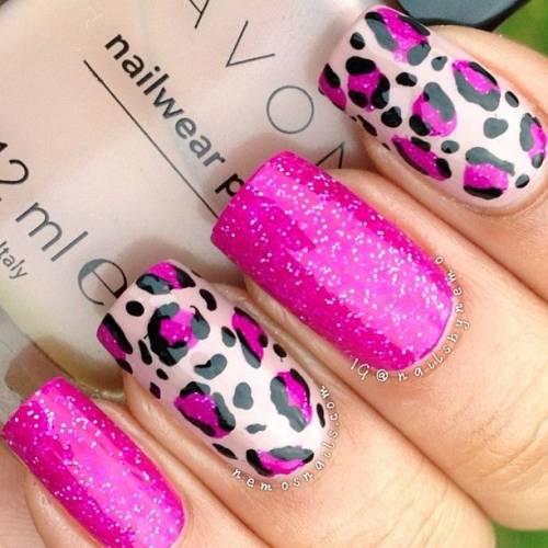 como fazer unha de oncinha rosa com esmalte