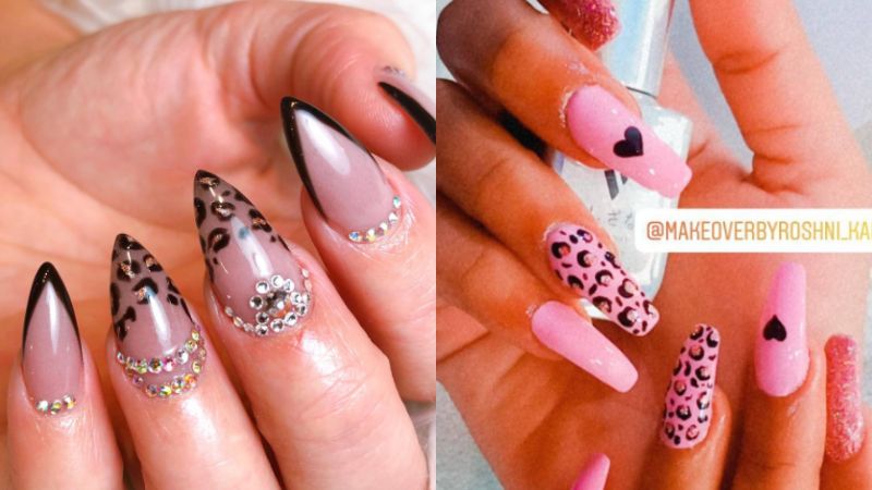 como fazer unha de oncinha rosa com esmalte