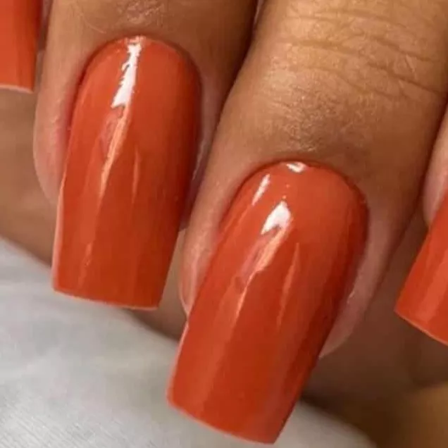 unha decorada laranja baby boomer