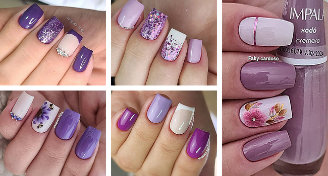 unha decorada lilás