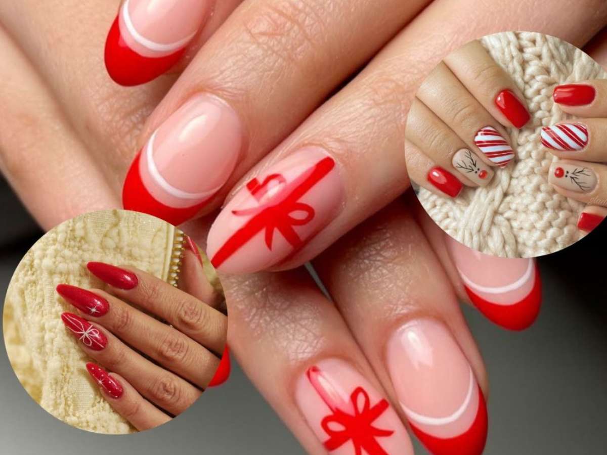 unha decorada natal curta