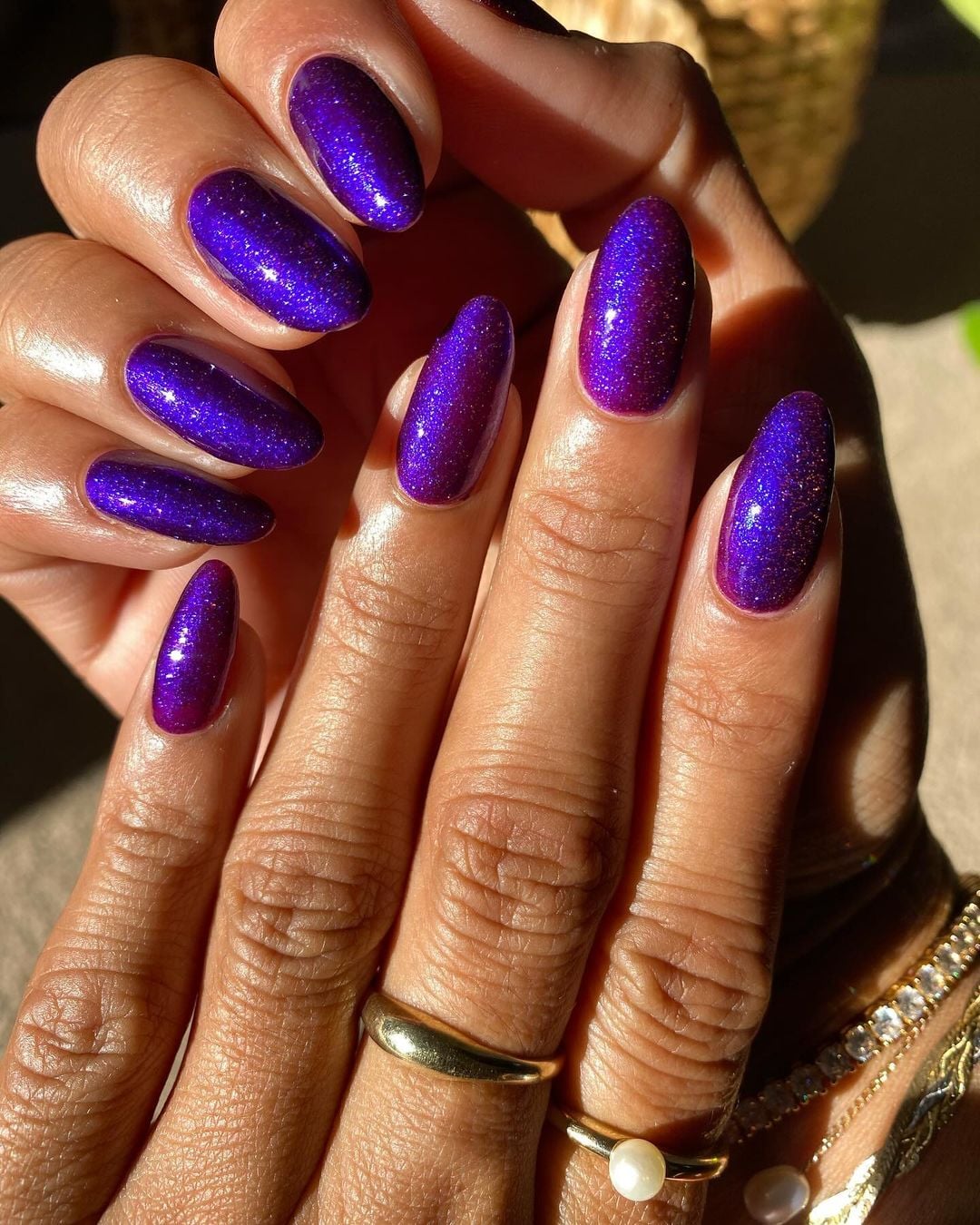 unha decorada roxo degradê