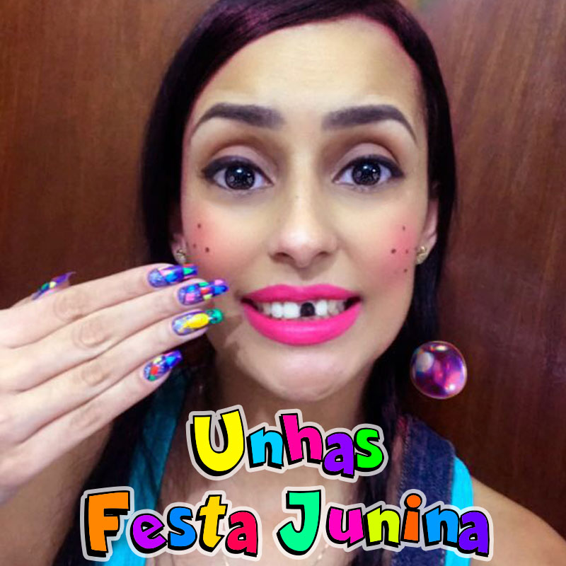 ideias de unhas decoradas sao joao simples e bonitas