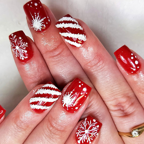 Unhas Vermelhas Decoradas para Casamento
