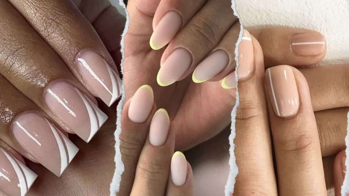Unhas Nude com Brilho