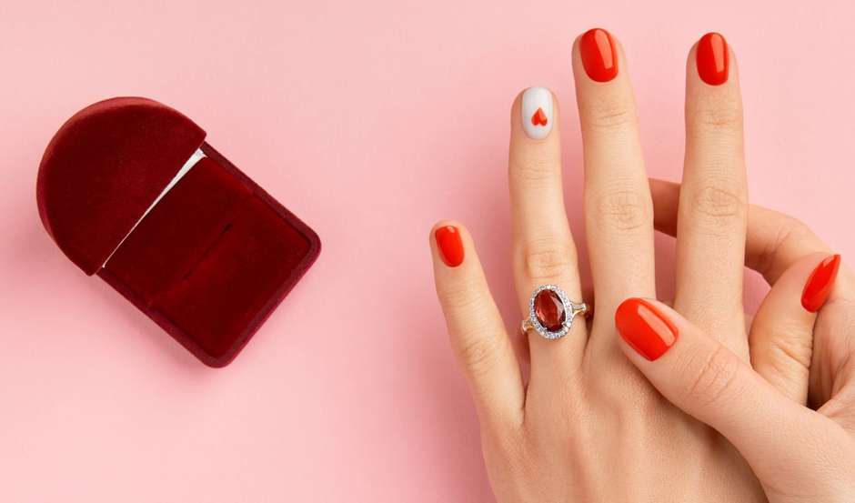 inspiração unhas dia dos namorados