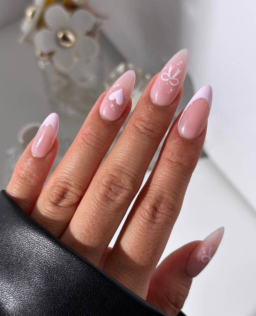 unhas corações