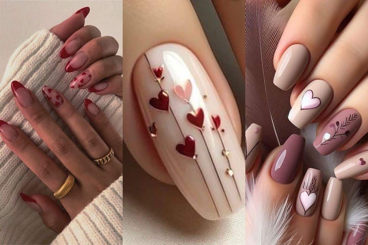 nail art dia dos namorados