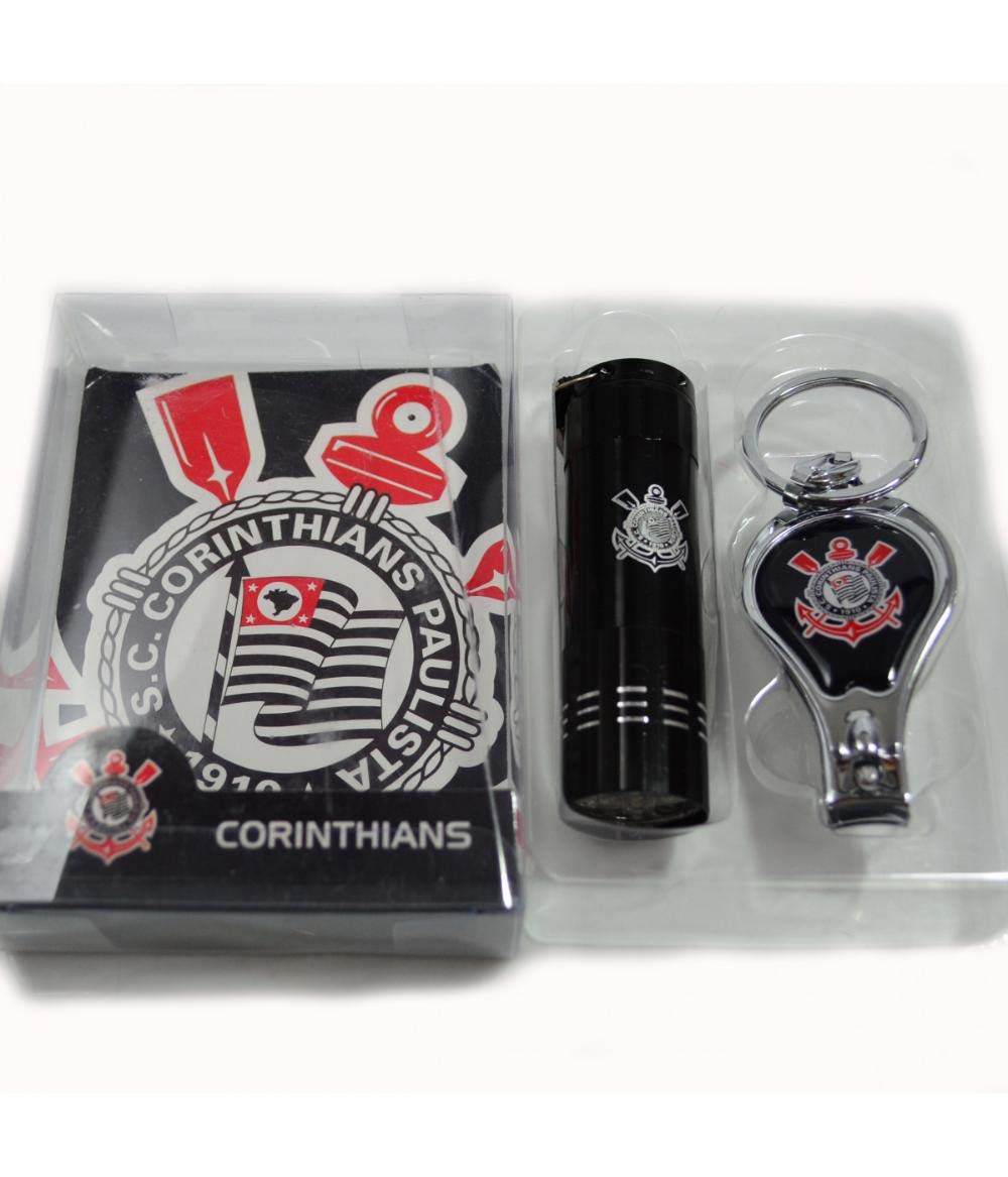 unha Corinthians preta e branca