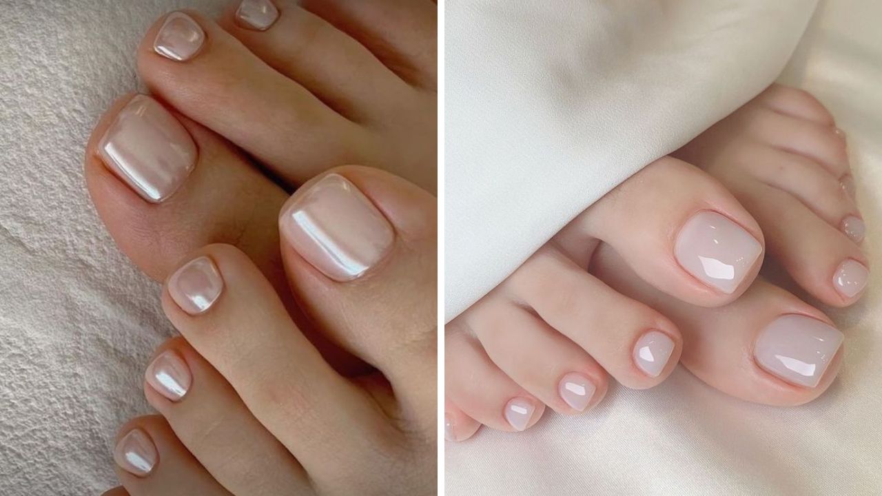 unha do pé francesinha branca