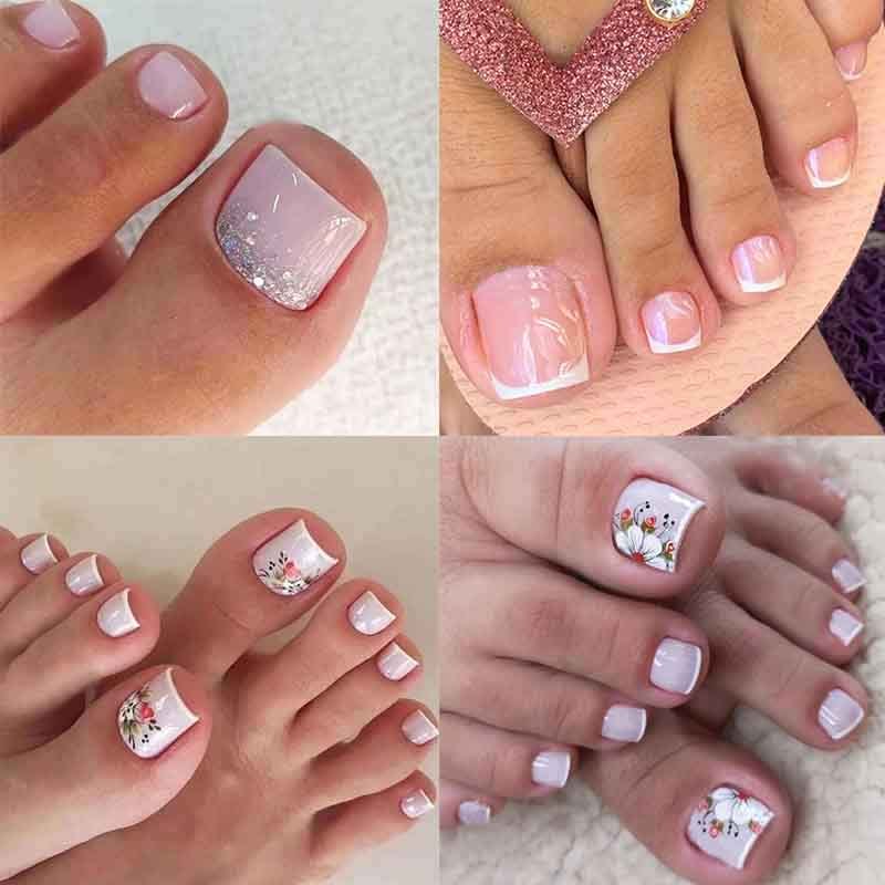 unhas dos pés minimalistas ano novo