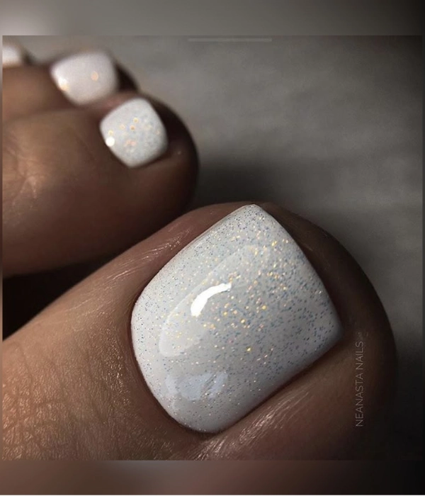 50 ideias de unha do pe vermelha com glitter para festas