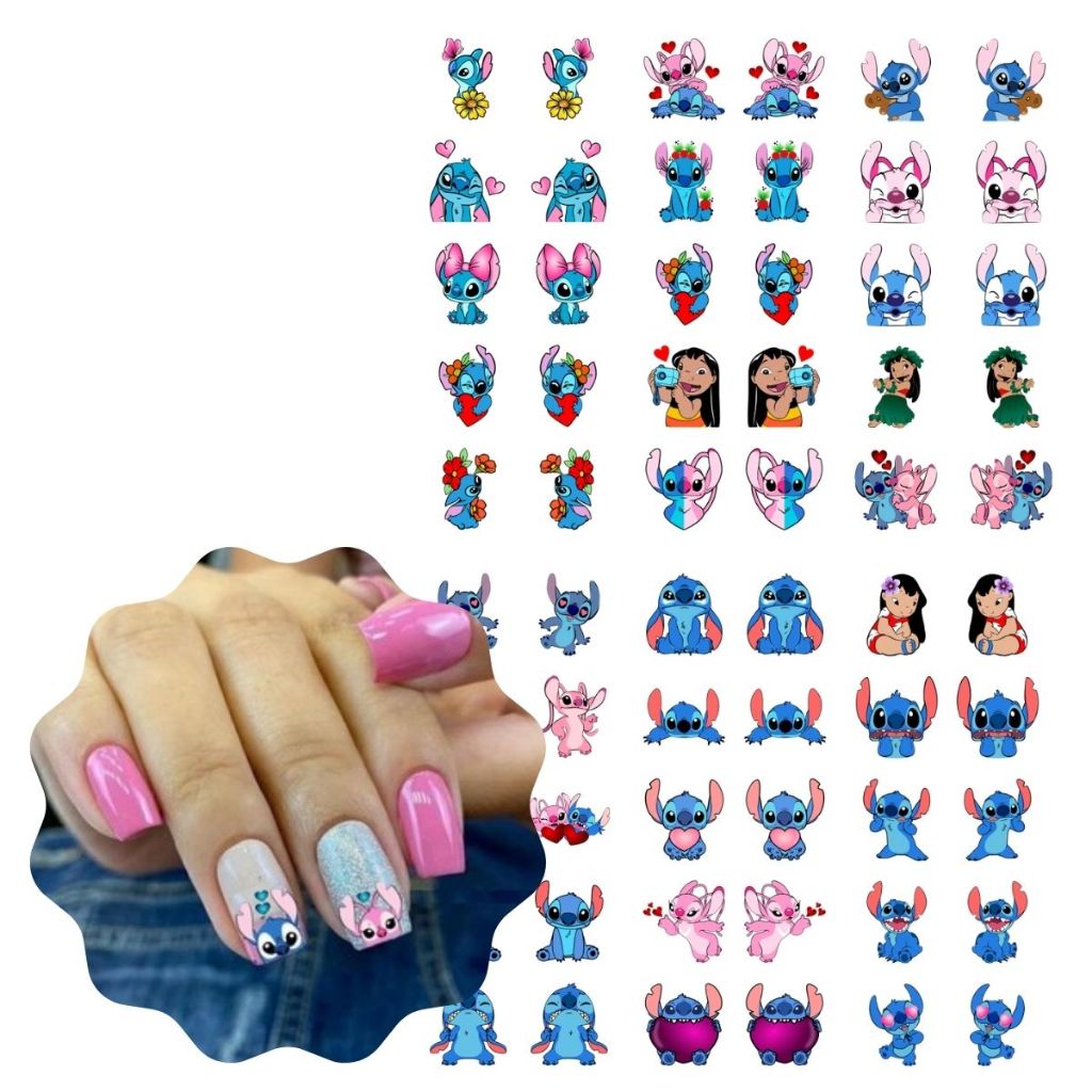 unha do stitch infantil