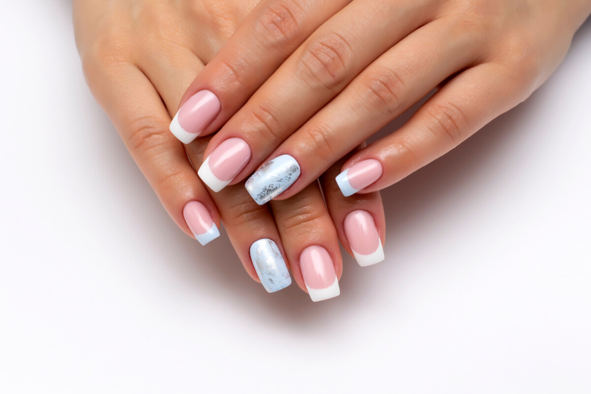efeito mármore nas unhas