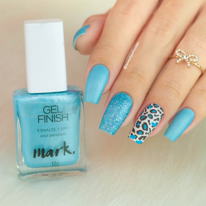 ideias de unhas em gel azul claro para 2026