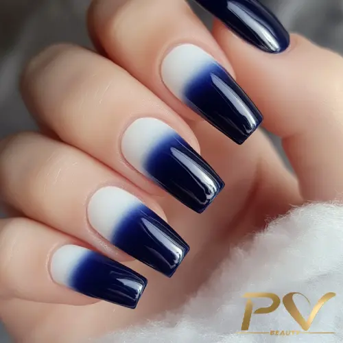 inspiração unhas gel azul royal