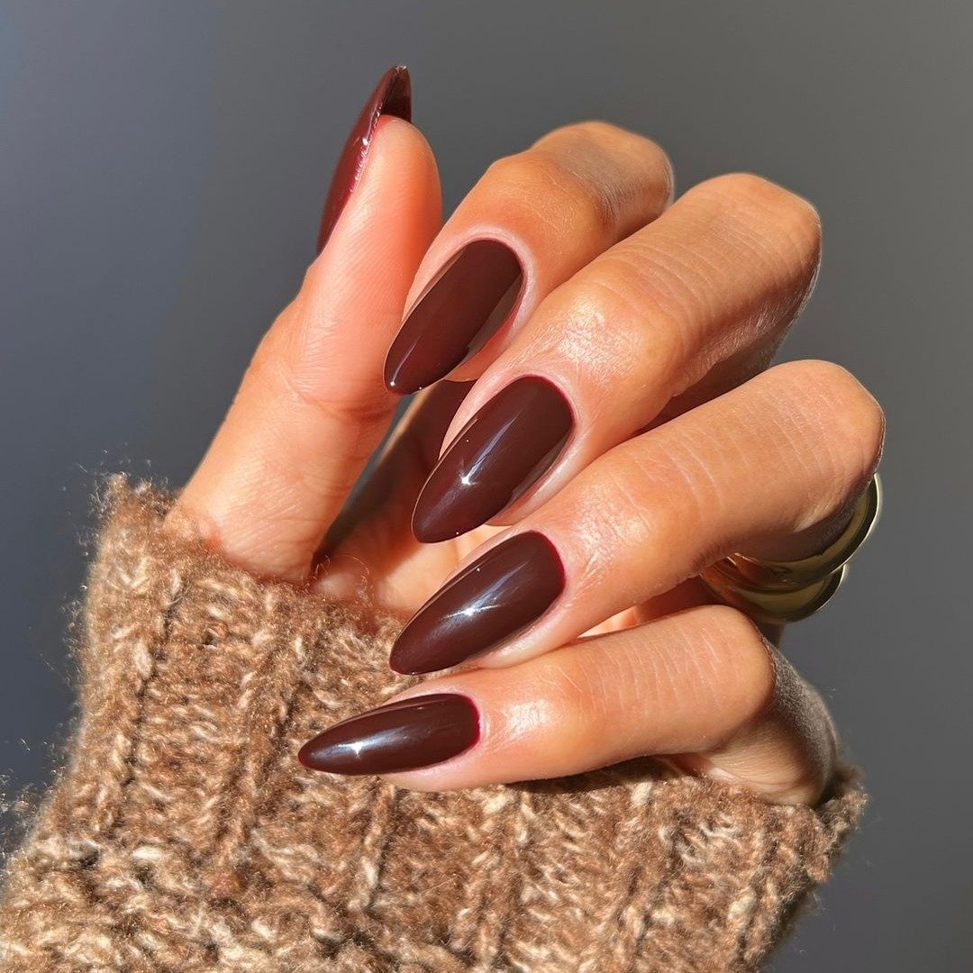 unha em gel cores para outono