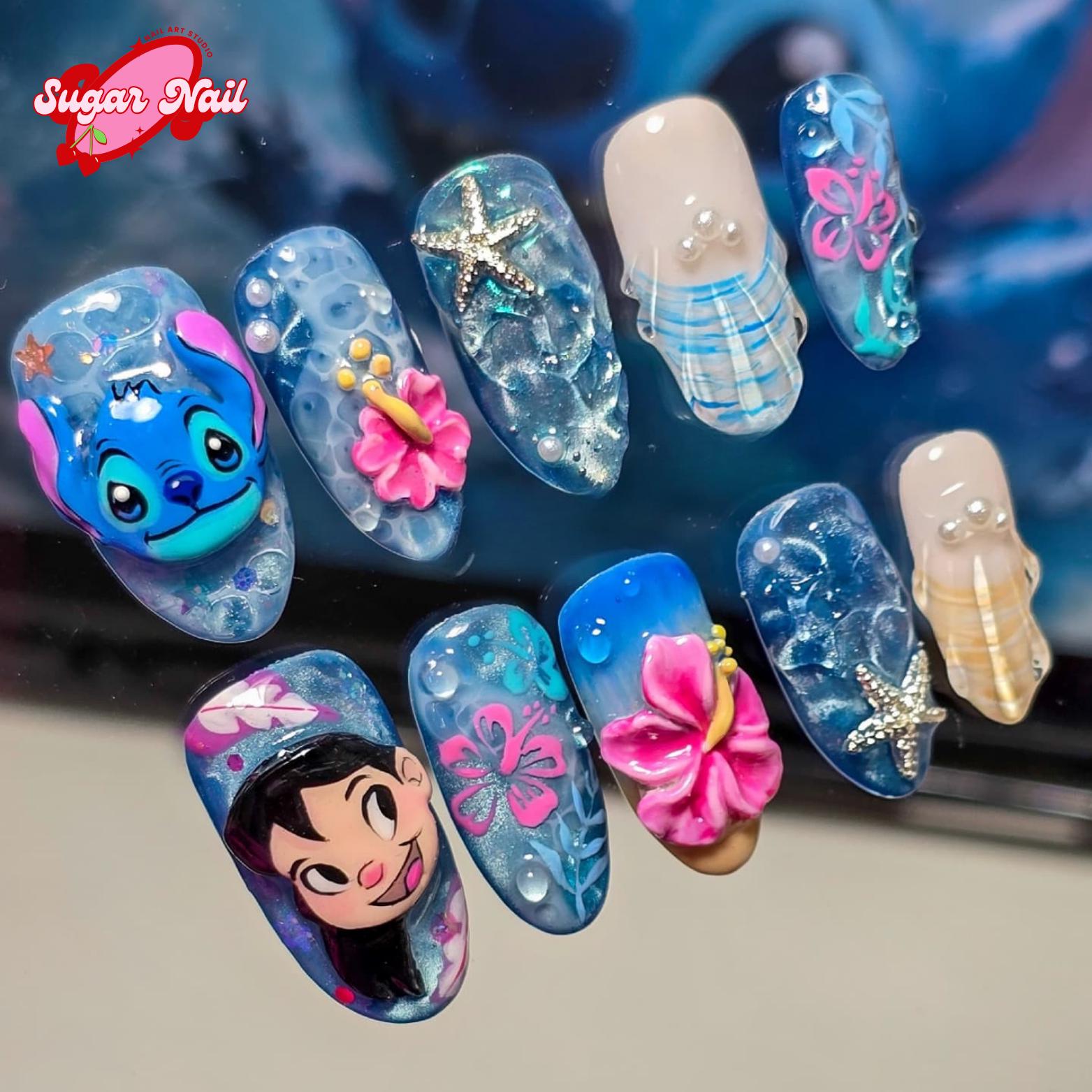 unha em gel stitch atacado