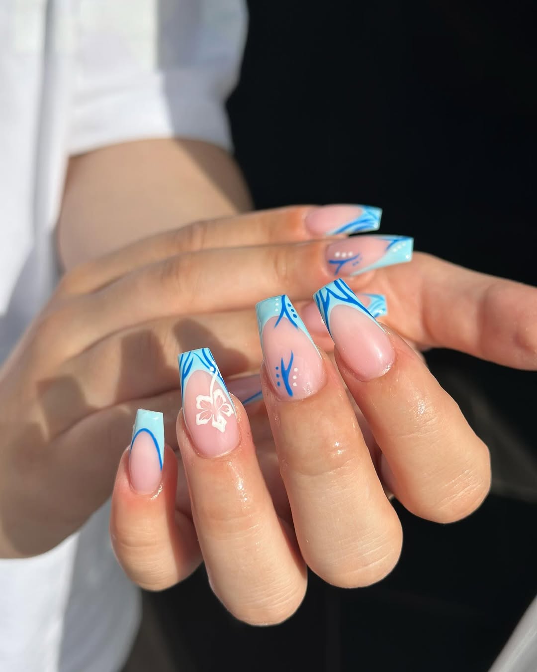 nail art esfumada em gel