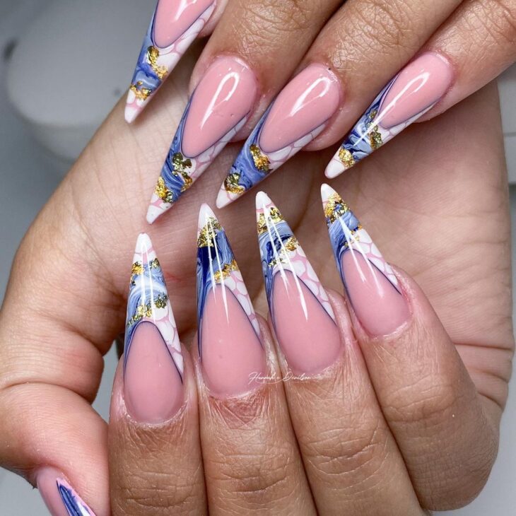 unha em gel francesinha reversa