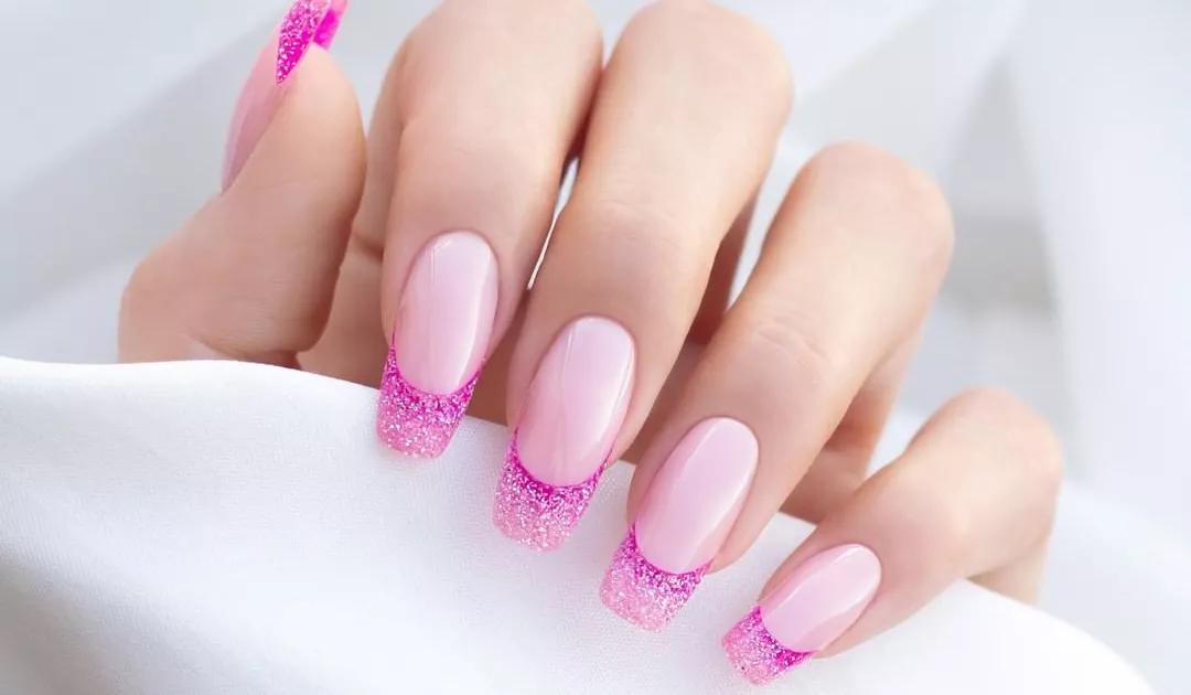 unha em gel baby boomer rosa