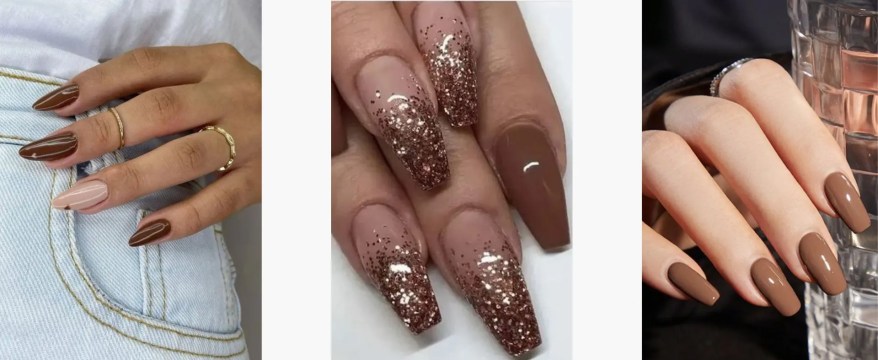 Unhas Amêndoas Marrons: O Formato que Alonga e Sofistica suas Mãos