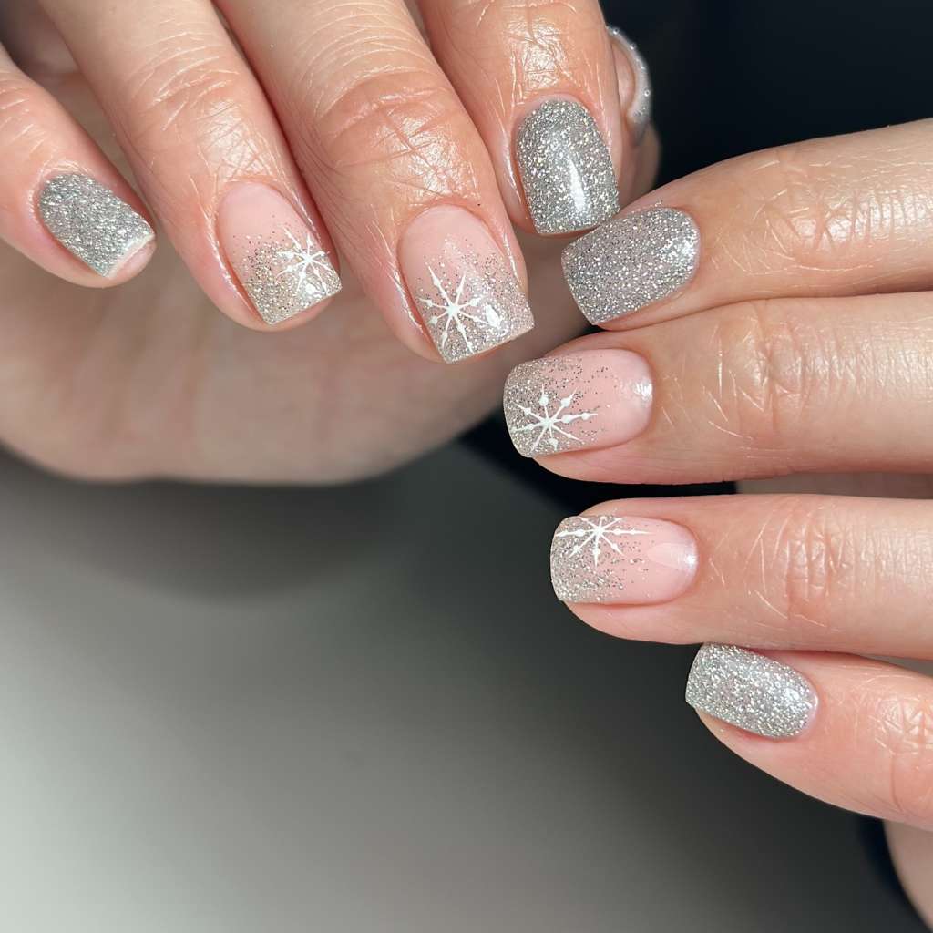 unha em gel para natal e ano novo