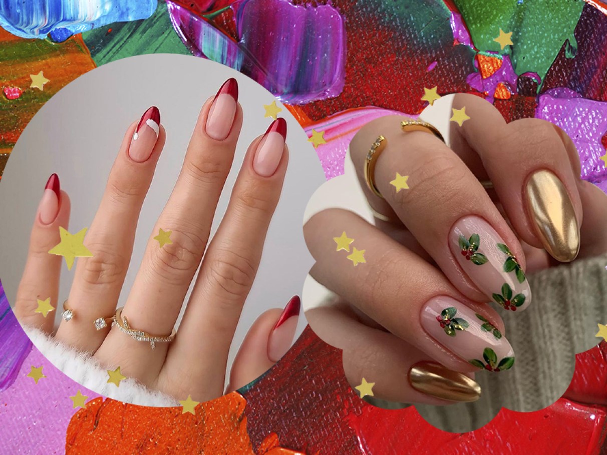 unhas decoradas para o natal