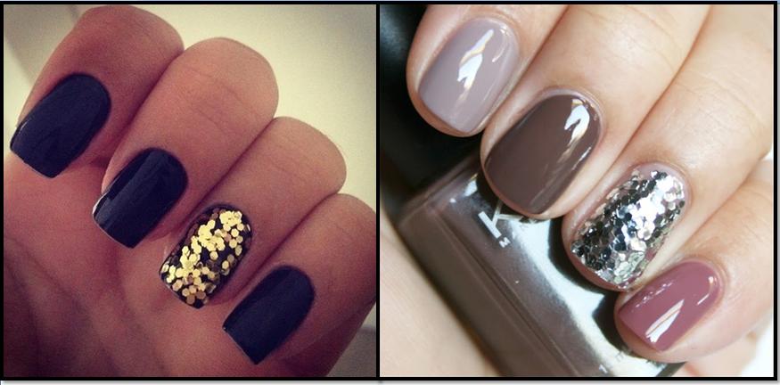 50 ideias de unha em gel preta com dourado para arrasar