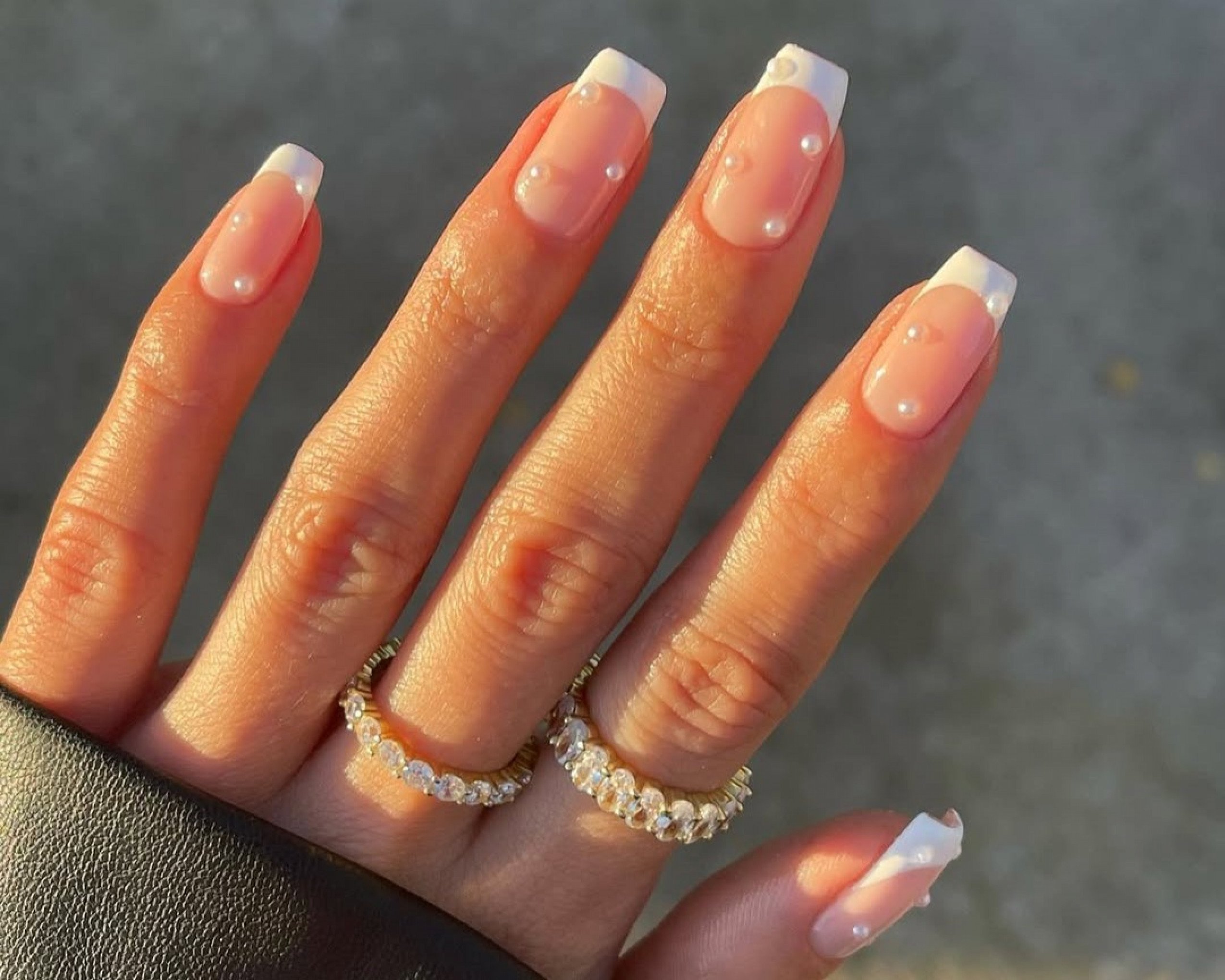 ideias de unhas em gel quadrada pequena