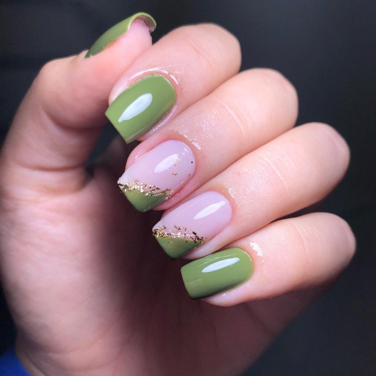 ideias de unhas em gel quadrada pequena