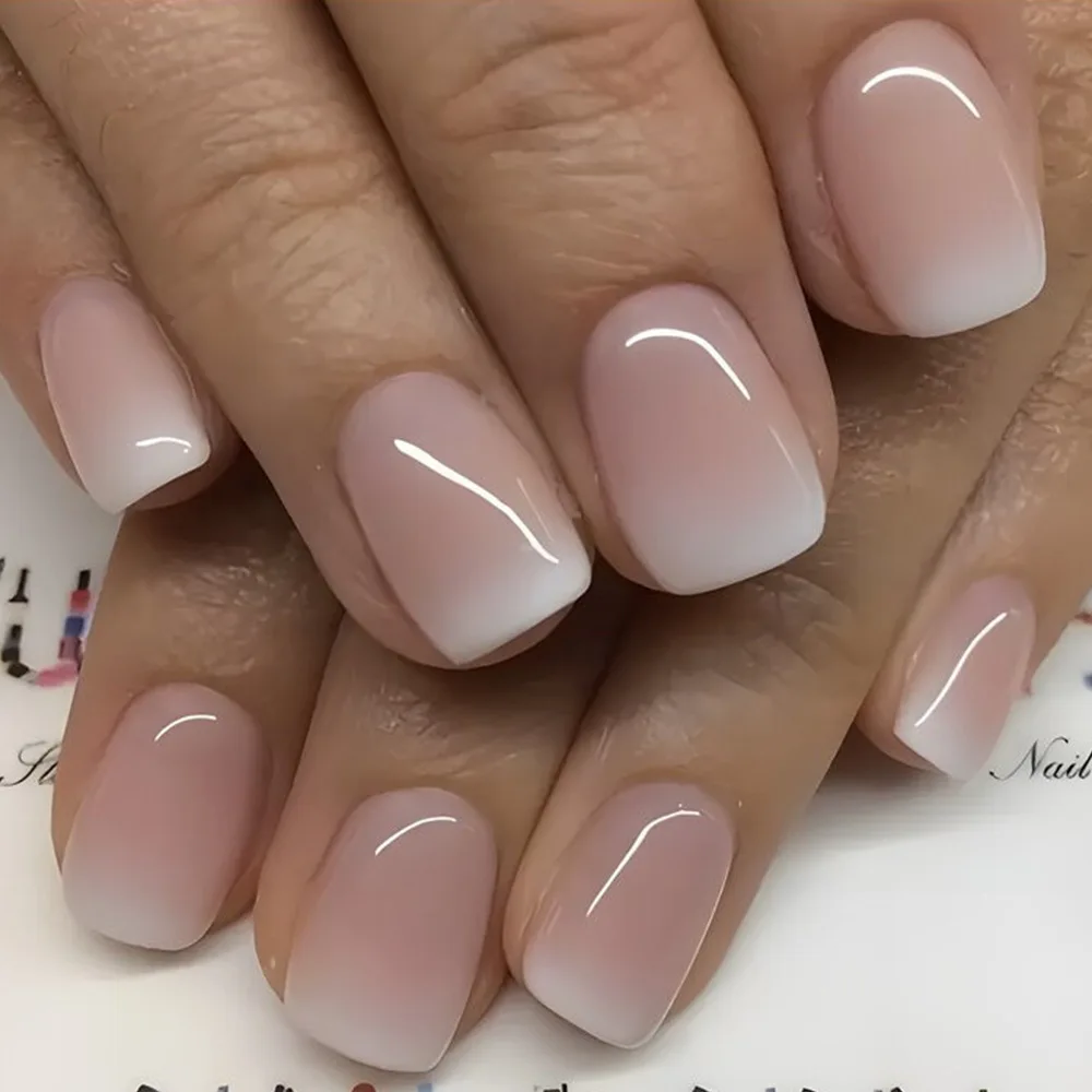 unha em gel quadrada pink vibrante