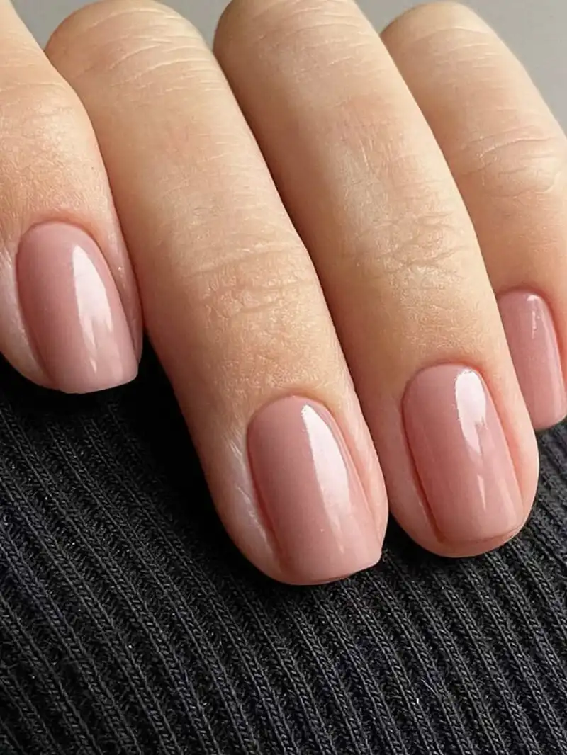 unha em gel quadrada rosa degradê