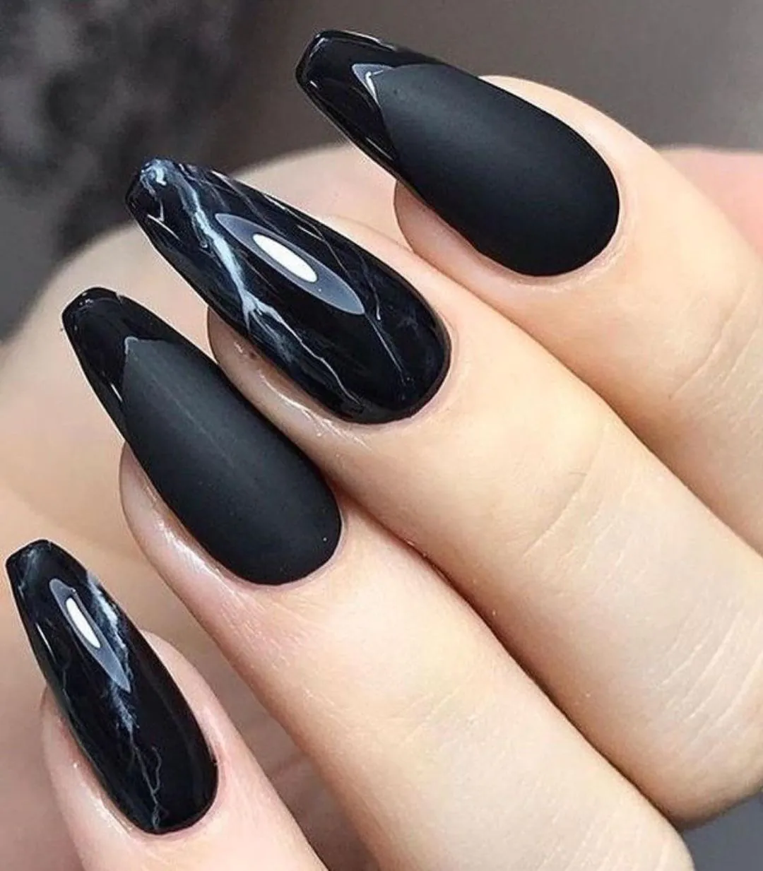 unha redonda preta gel