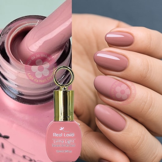 unha em gel rose nude