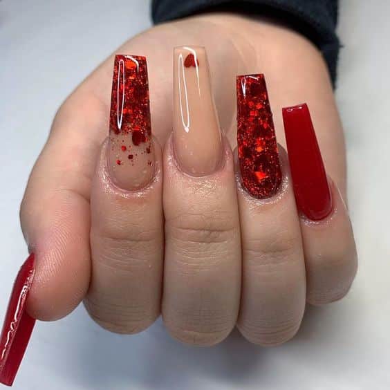 unha encapsulada vermelha