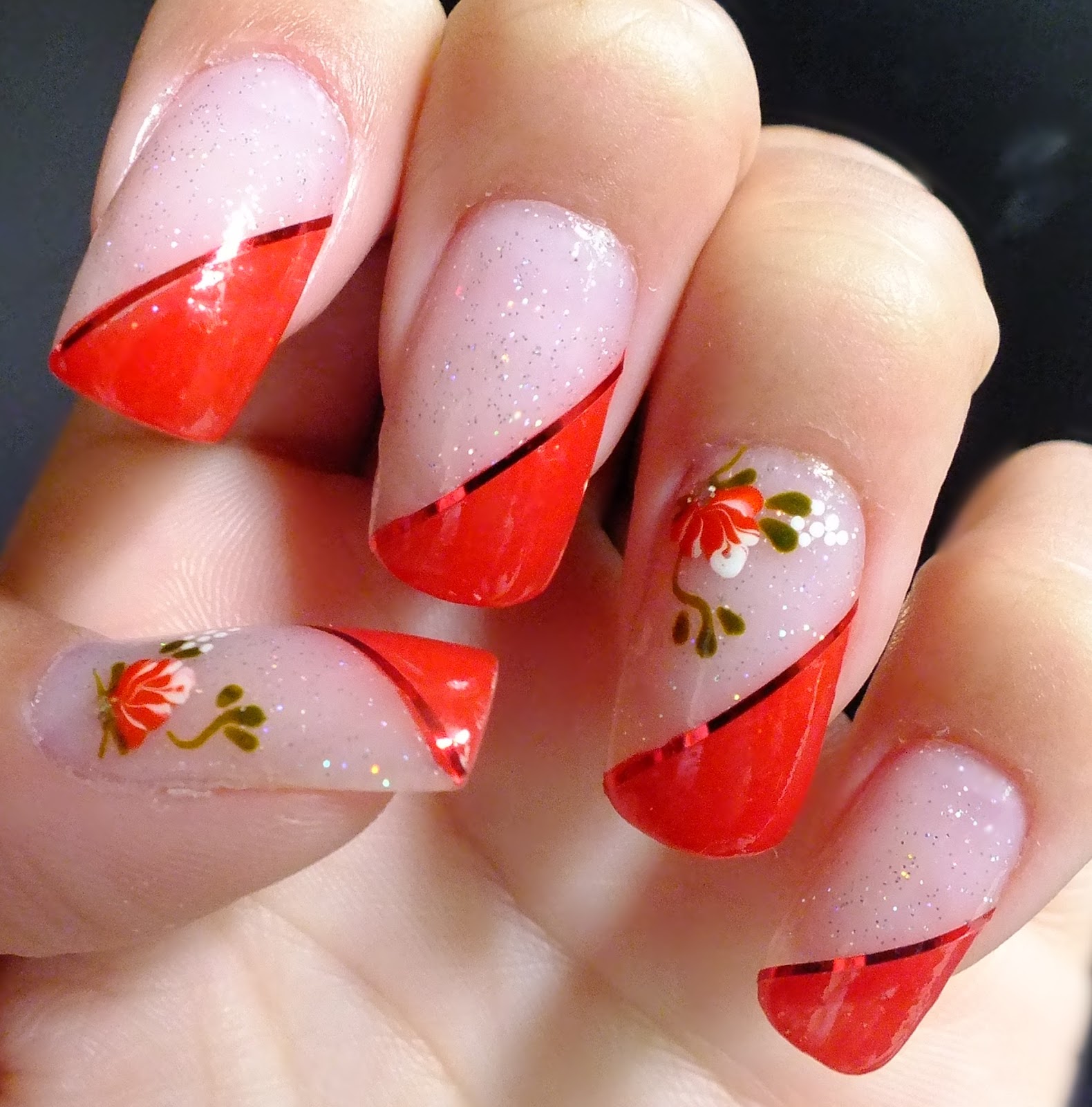 unha espanhola com fitilho