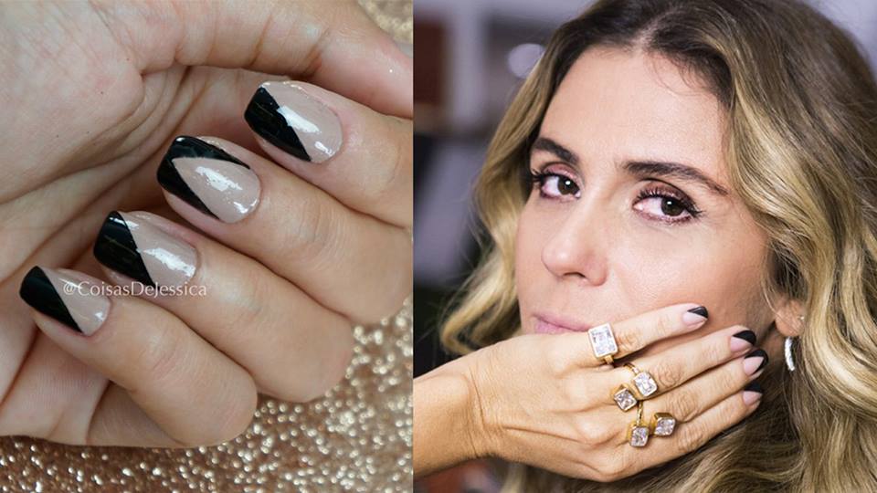 unha espanhola com fitilho