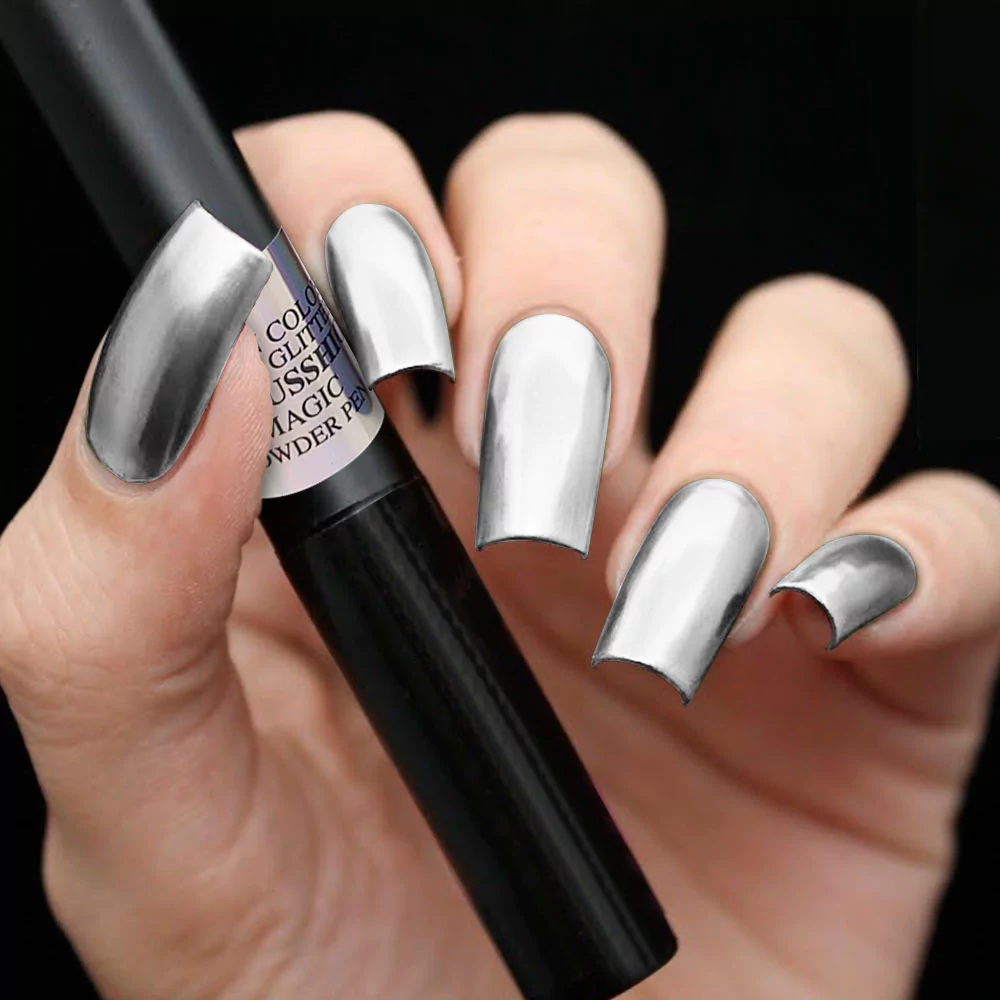 Unhas furta cor espelhadas