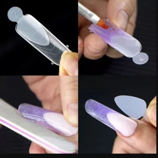 ideias de unhas decoradas com molde f1 para casamento