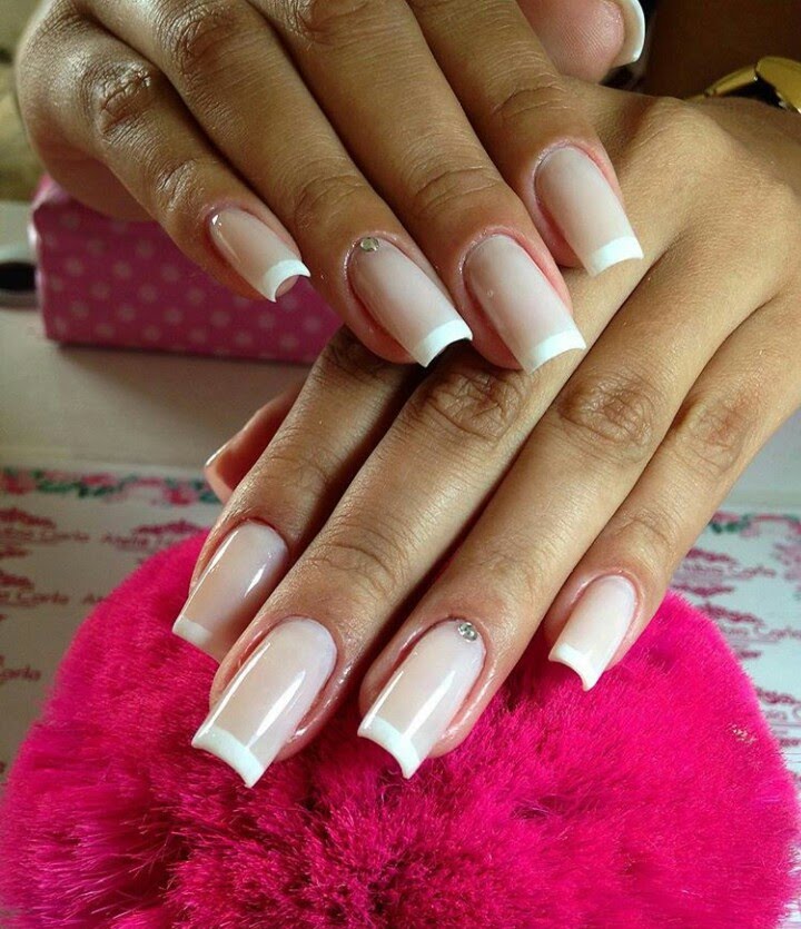 unha fibra de vidro francesinha