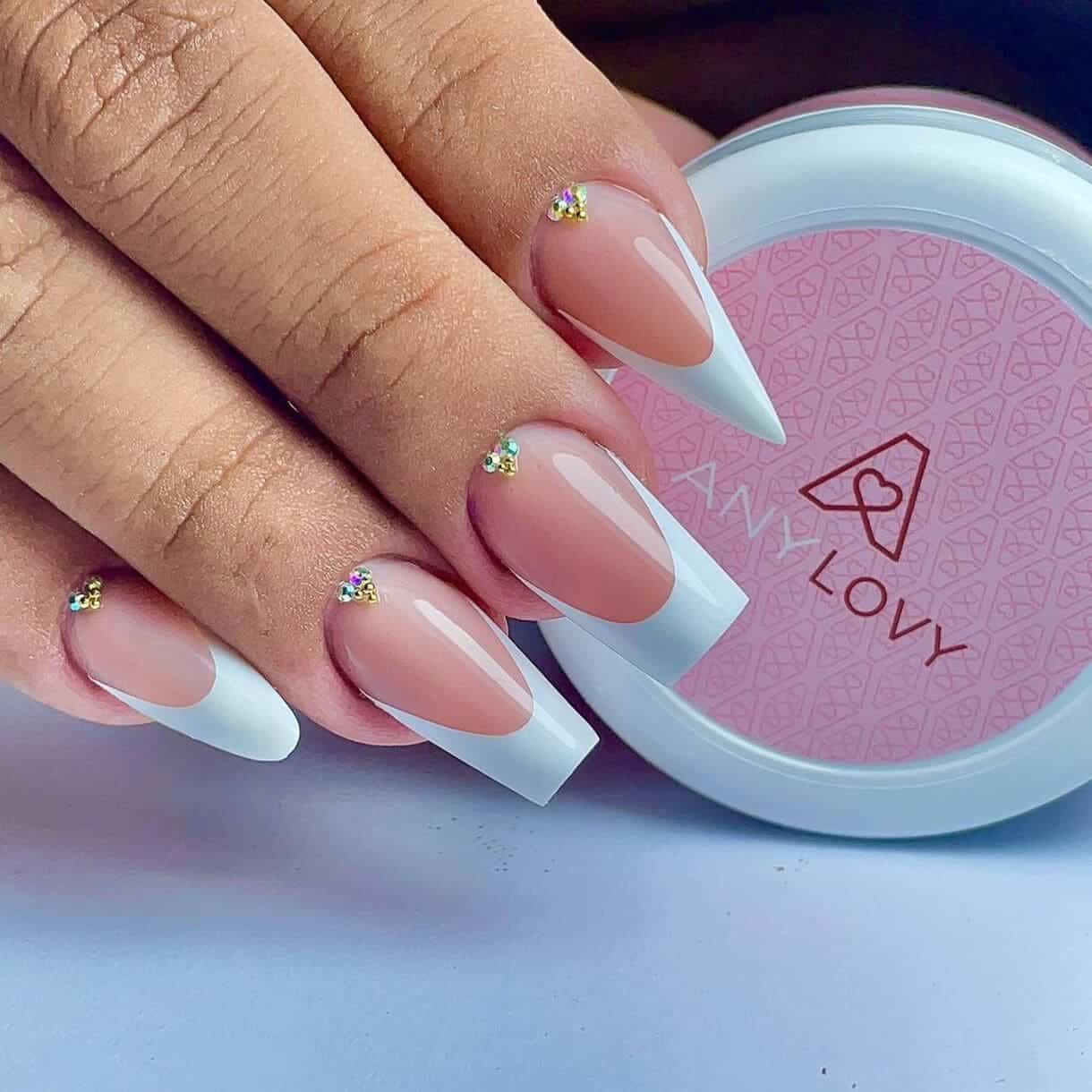 unha fibra de vidro francesinha