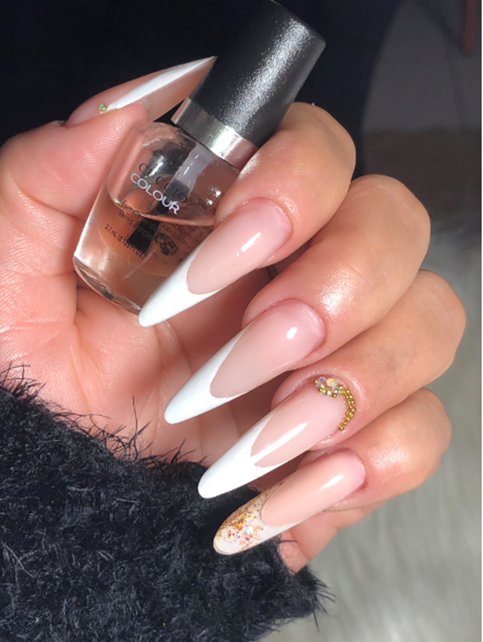 unha fibra de vidro francesinha