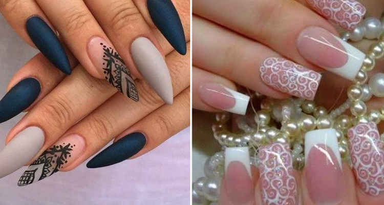 unha fibra decorada vermelha