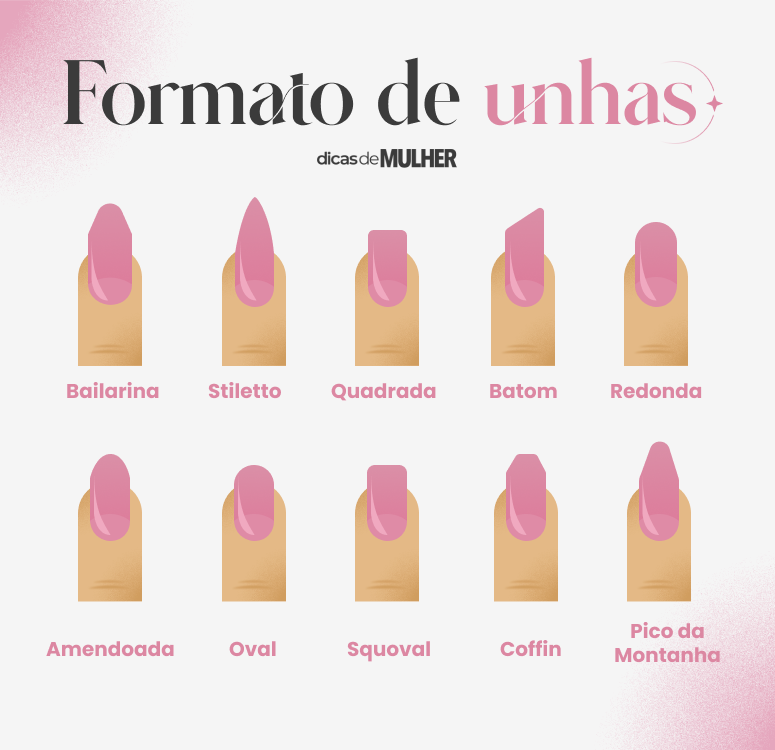 formatos de unha para mãos grandes