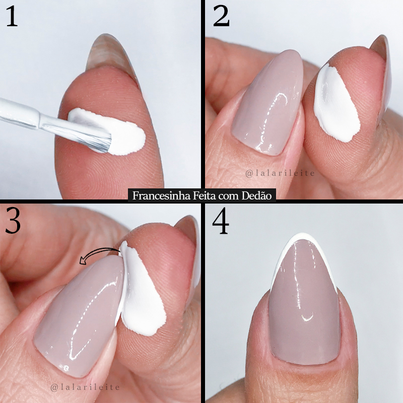 unha francesinha amendoada