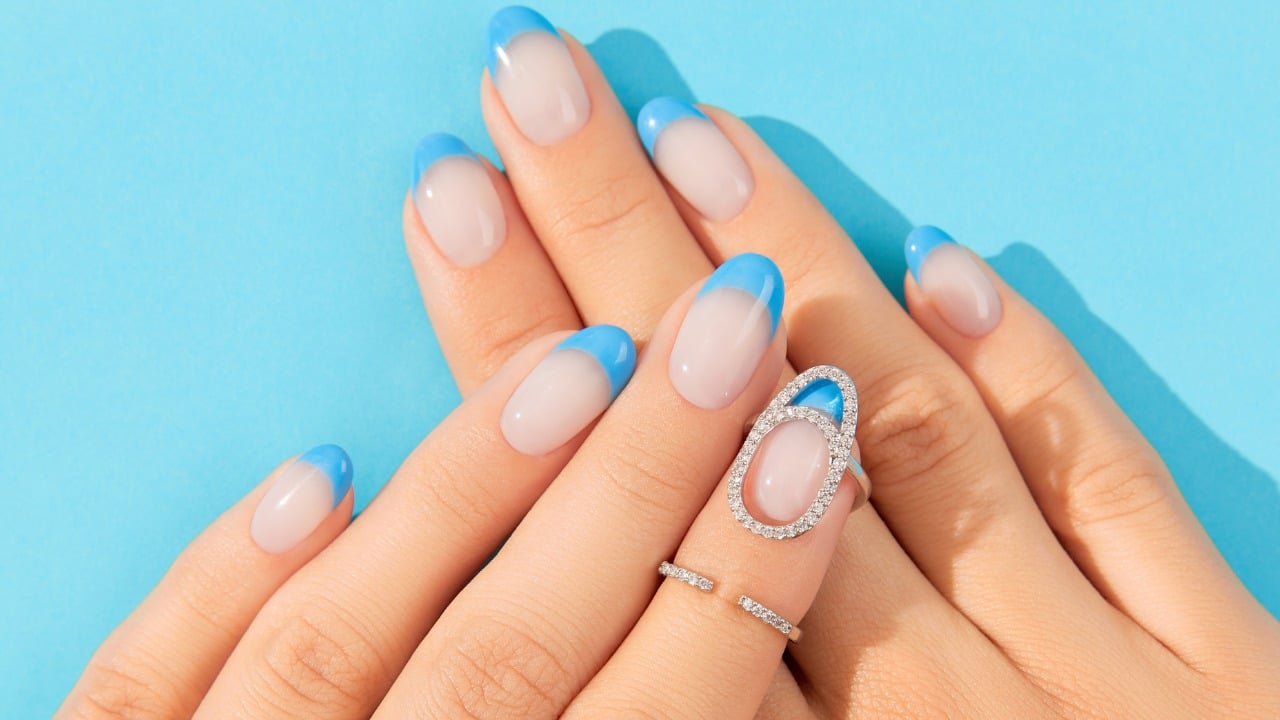 50 ideias de unha francesinha azul para arrasar