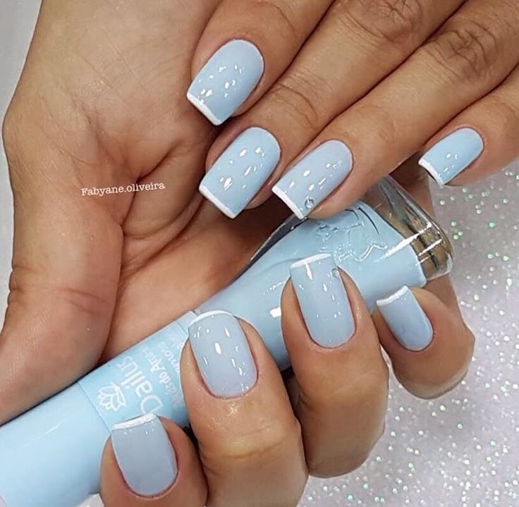 francesinha azul bebê com glitter passo a passo