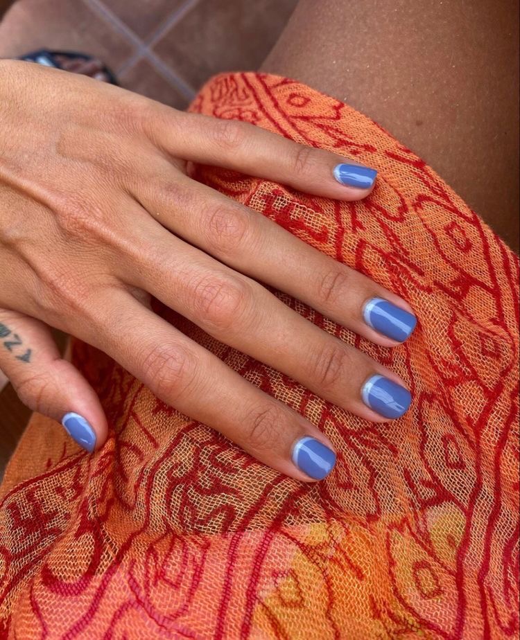 francesinha azul bebê com glitter passo a passo